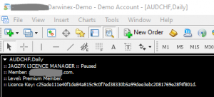JagzFX Licence Manager Status Display